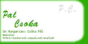 pal csoka business card